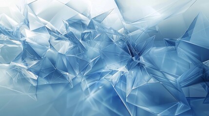 Abstract Crystalline Structure in Blue Tones