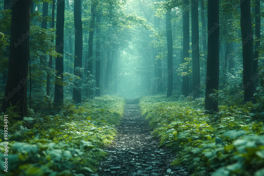 Aufkleber a mystical clearing in the woods where the whispers of the wild can be heard in the soft rustle of l
