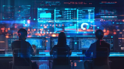 The concept of digital collaboration with virtual meetings and tech tools, emphasizing the future of work in a technology-driven society.