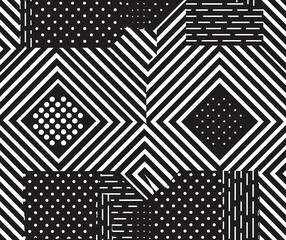 Dotted line geometric seamless pattern vector image