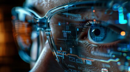 The concept of wearable technology with digital circuits and smart devices, highlighting personal tech advancements and integrated solutions