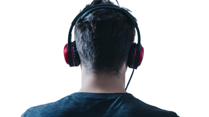 gamer on white background