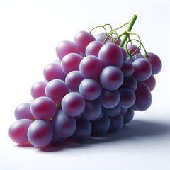 Fresh, sweet, ripe, purple, blue bunch of grapes isolated on white background