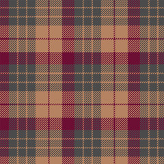 Brawn tone plaid seamless pattern vector. Background graphic tartan fashion design use for print, texture, cloth, fabric, flannel.	