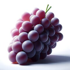 Fresh, sweet, ripe, purple, blue bunch of grapes isolated on white background