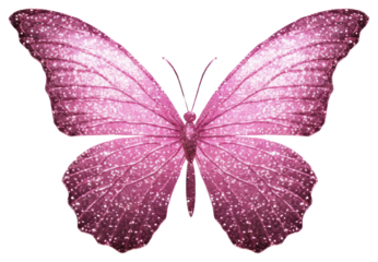 PNG Sparkling pink butterfly illustration