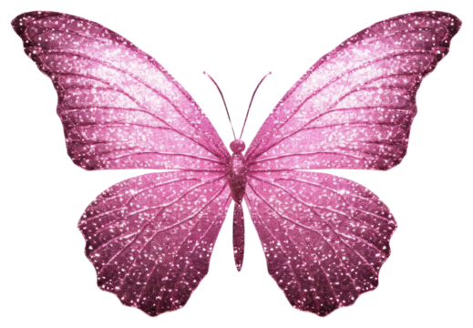 PNG Sparkling pink butterfly illustration - Powered by Adobe