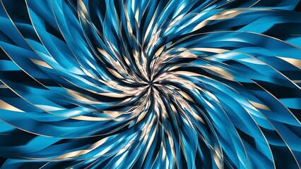 Fototapeta premium Vibrant colors abstract wallpaper design blue and gold