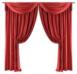 PNG Elegant red velvet curtains