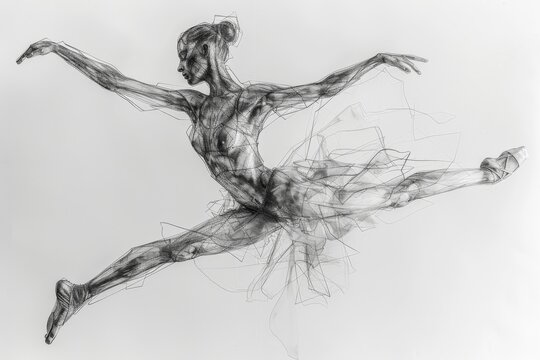 A Ballerina in Mid-Leap