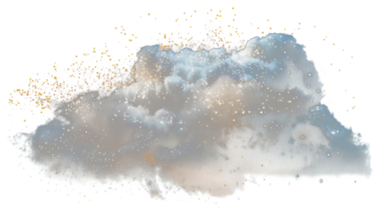 PNG Ethereal cloud with glowing particles