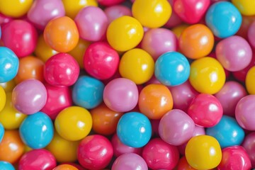 A close-up shot of a pile of colorful candies, great for use in food-related or party-themed projects