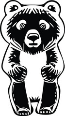 wild baby bear silhouette - animial designs