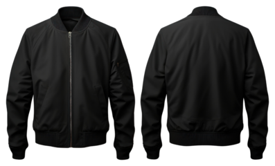 Blank black jacket mockup clothing apparel sweatshirt.