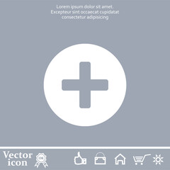Obraz premium Vector icon of white color on a gray background