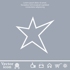 Obraz premium Vector icon of white color on a gray background