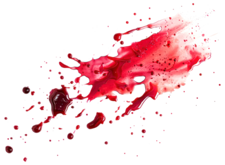 PNG Vibrant red paint splatter art