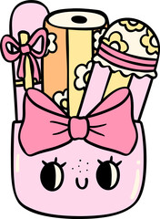 Coquette Girly pencil holder school supplies