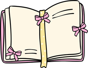 Coquette Girly book school supplies