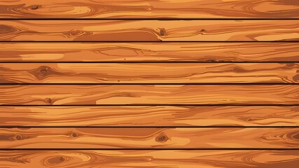Fototapeta premium Cartoon wooden plank background illustration created by hand