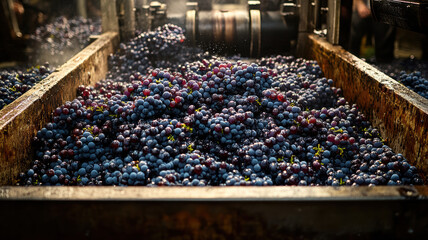 Top View of Grape Processing Machine