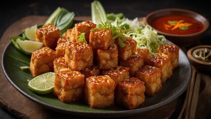 grilled wings with vegetables