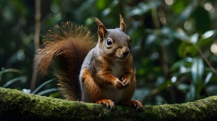 Obraz premium squirrel on a tree