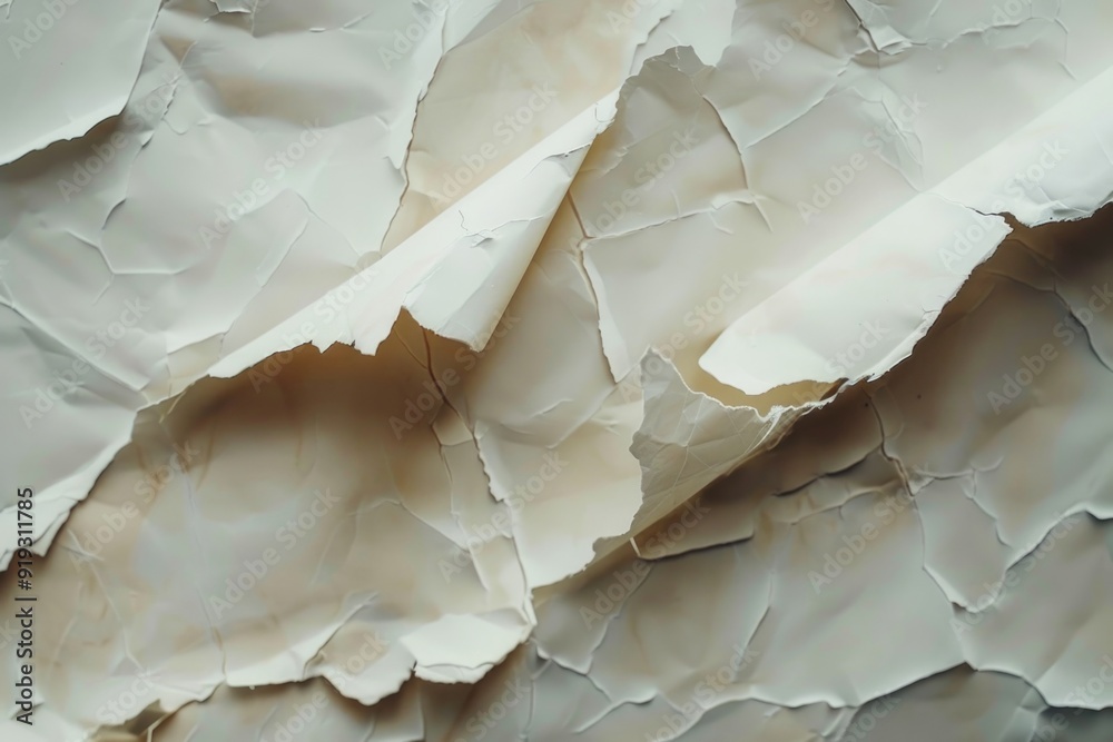 Aufkleber a close-up shot of a piece of white paper with minimal texture and no writing or marks