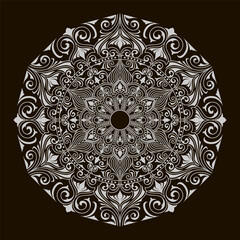 mandala pattern luxury circular ornament shape decoration vintage.