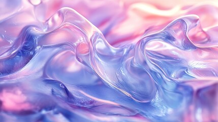 Obraz premium Abstract Wavy Texture with Pink and Blue Color Gradient