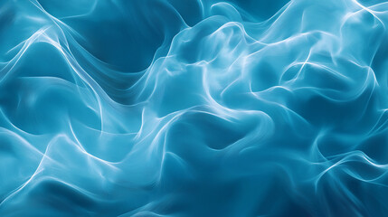 Obraz premium Pastel Blue Squiggles on Pastel Background - Generative Digital Art