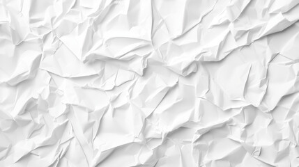 Obraz premium Crumpled White Paper Texture Abstract Background