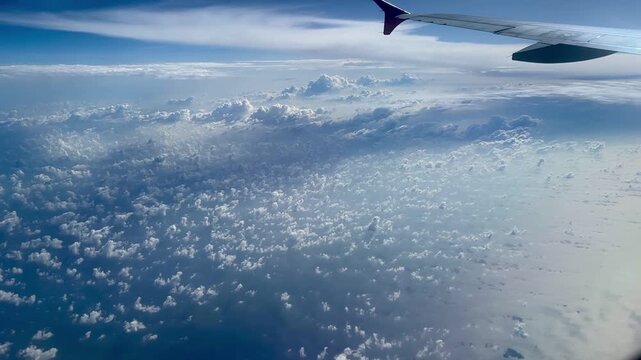 Flying High: Aerial Glimpse of the Sky from a Plane