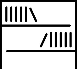 Library icon. Workspace symbol. Linear style.