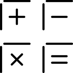 Obraz premium Calculator icon. Linear style.