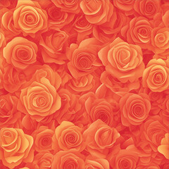 アニメ風のオレンジのバラのテクスチャパターン