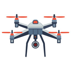 illustration of a drone flying with camera