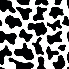 Cow skin vector seamless pattern. Abstract decorative cow print repeat pattern background, wallpaper, textile design