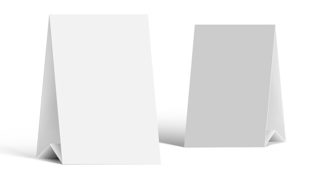 Stand Up Clear Card Mockup On Table