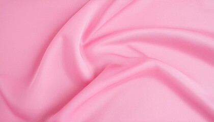 Fototapeta premium texture of silk fabric in pink delicate color, textile advertising concept, with space for text