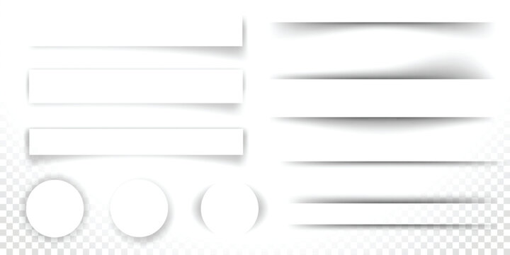 Set of shadow dividers and frame, vector design elements