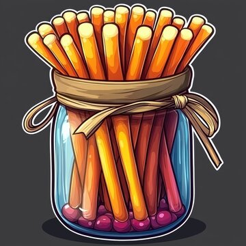 recommend clip art: Jar of Crunchy Pretzel Sticks