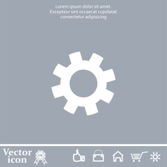 Vector icon of white color on a gray background