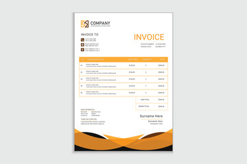Obraz premium Invoice design with creative shape