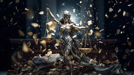 Lady Justice Statue Temple