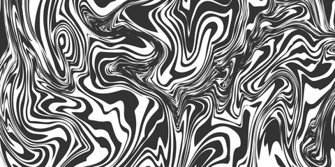 Distorted warp black lines abstract geometric background. Modern pattern vector design © M-KOS