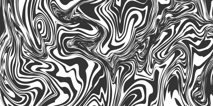 Distorted warp black lines abstract geometric background. Modern pattern vector design