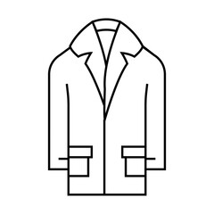 shearling outerwear male line icon vector. shearling outerwear male sign. isolated contour symbol black illustration