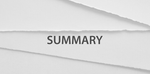 summary text white information sign	