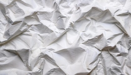 Obraz premium The texture of white paper is crumpled. Background for various purposes. 